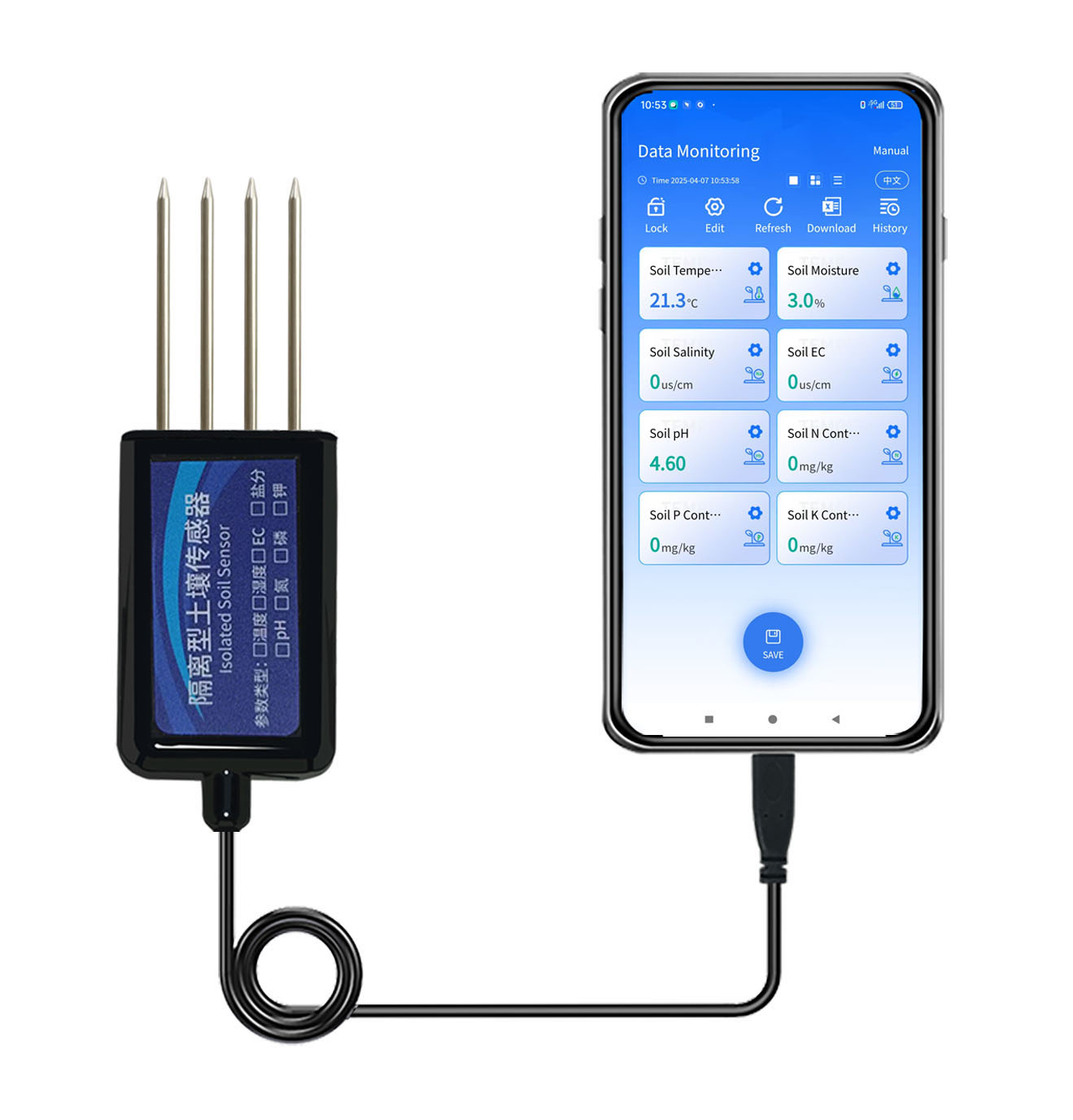 Soil Moisture Sensor - 8 in 1 Digital Soil Sensor