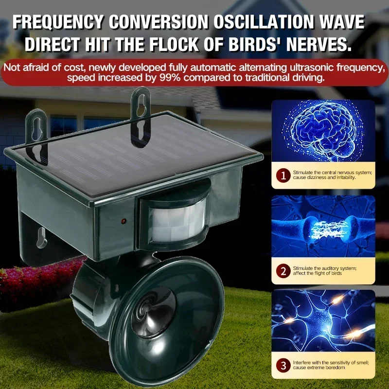Solar Ultrasonic Animal Deterr - Solar Bird Scarer review and price